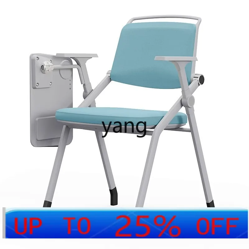 LH  Folding Training Conference Chair with Table Board Sponge Back Chair