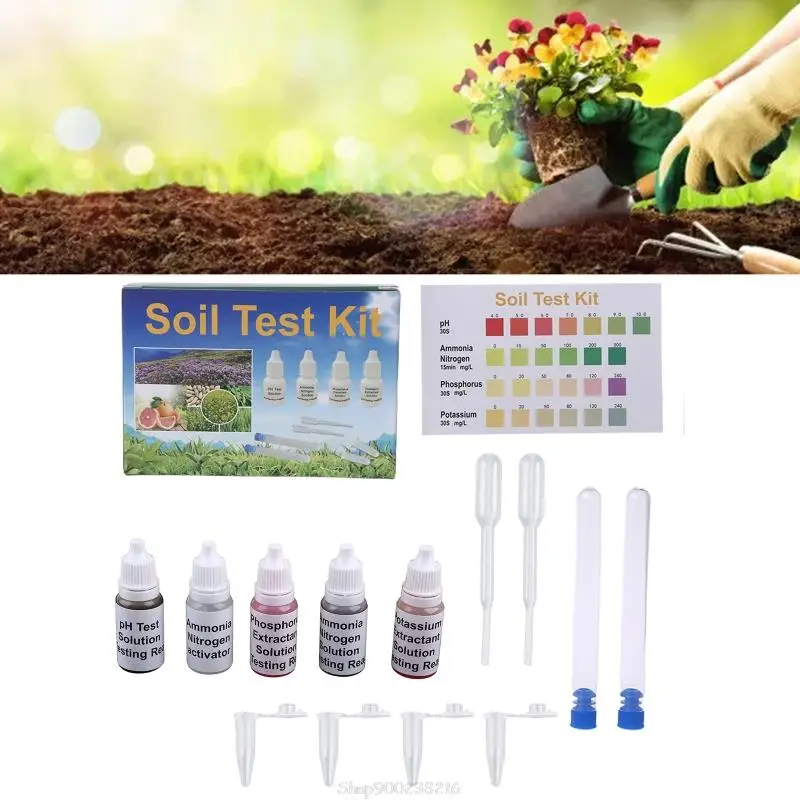 Soil PH Test Solution Phosphorus N1 Nitrate P1 Potassium K1 K2 Extractant Testing Reagent Kit JE16 22 Dropshipping