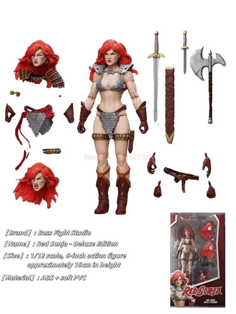 【متوفر 】2025 جديد! شخصية Bfs Red Sonja 1/12 ملحمة ديلوكس، تمثال أنيمي، أصلية قابلة للجمع، لعبة مجسمة، مفصلية