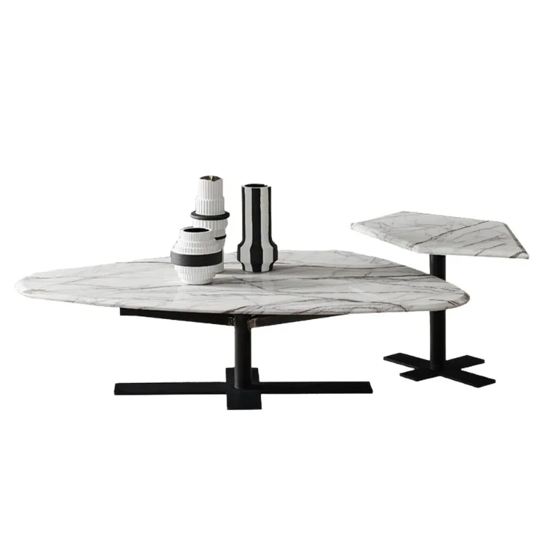 modern simple Italian small apartment living room home irregular special-shaped combination light luxury coffee table