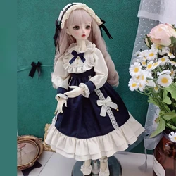 1/3 1/4 1/6 Doll's Clothes for 60/45/36/30cm Bjd Doll Cute Princess Dress+Hair Girl Toys Play House Doll Accessories,no Doll