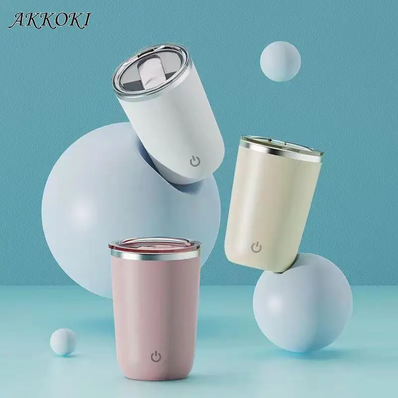 

New Automatic Stirring Magnetic Mug Creative Stainless Steel Electric Smart Mixer Coffee Milk Mixing Cup Water Bottle Mark Cup