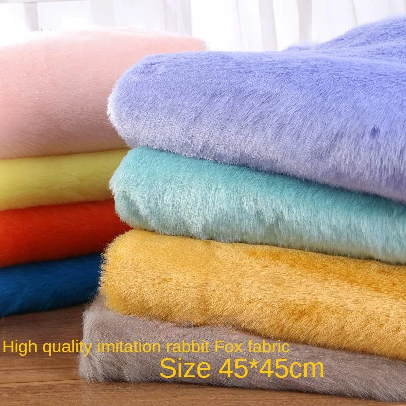 Imitation Rabbit Fox Fur Fabric Beastwear Fursuit Clothing Doll Background Fabric Handmade DIY Clothing Carpet Plush Fabric