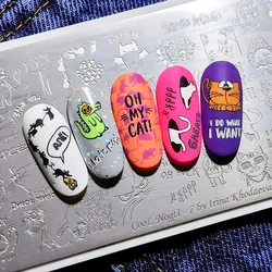 XMQ NAIL ART STAMPING PLATES COOL DESIGNS TEMPLATE BIRDS LEAVES IAGEPLATES