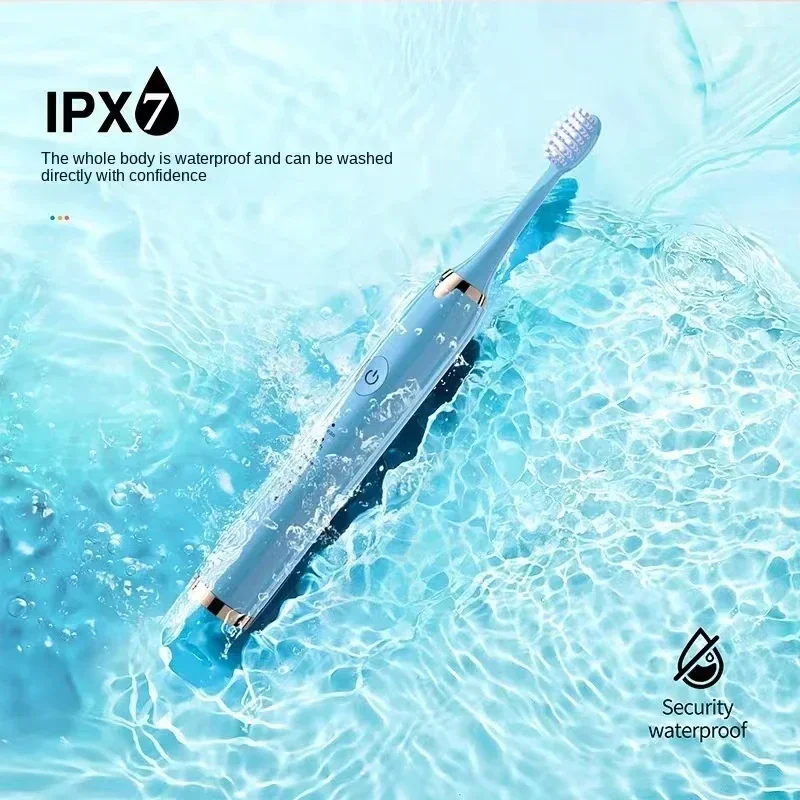 بالموجات فوق الصوتية فرشاة أسنان كهربائية بالموجات فوق الصوتية USB شحن قابلة للشحن مجموع قابل للغسل فرشاة أسنان تبييض الإلكترونية للعناية بالفم #4