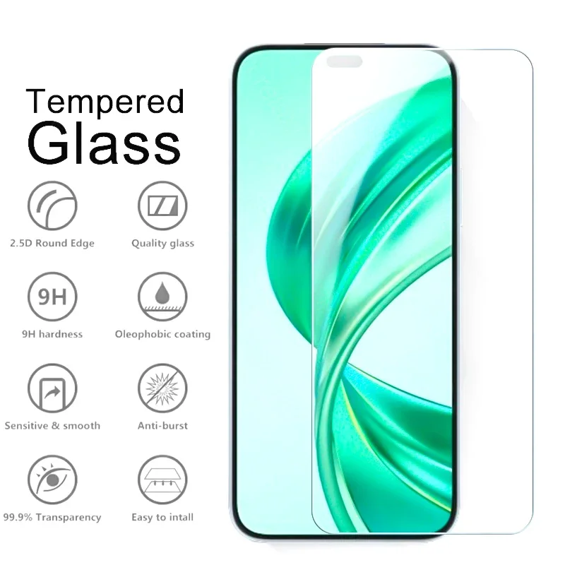 5 pçs vidro temperado para huawei honor x8b x7b x8a x9a x7a x7 x9 x8 protetor de tela para honra 200 90 lite 50 se 20s magia 7 vidro