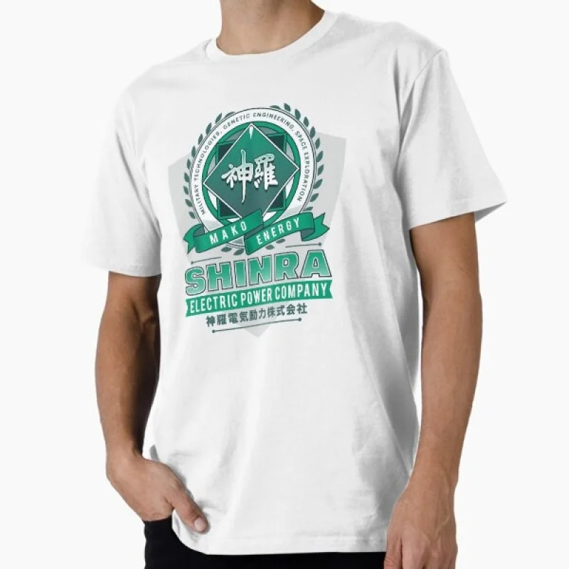 

0324 Shinra Electric Emblem Gift t shirt Videogame Final Fantasy VII graphic tee Y2K Clothes 100% Ccotton Large size Tops