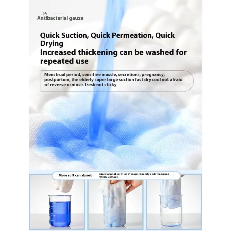 Washable Cotton Sanitary Pads Incontinence Protect Reusable Elderly Women Postpartum Urine Leakage Vaginal Discharge Barrier
