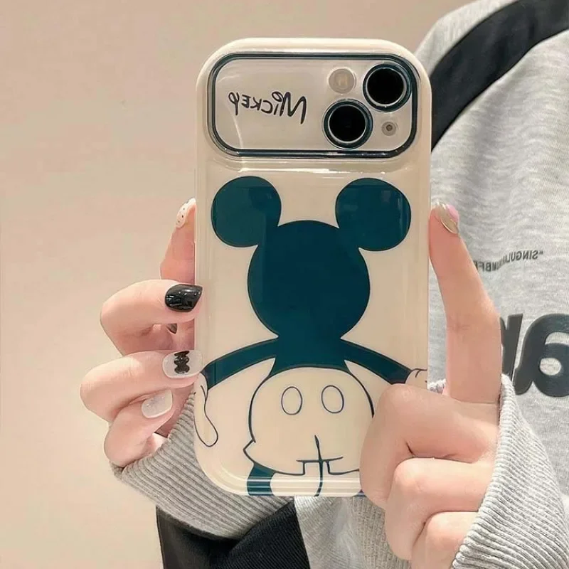 Disney Mickey Mouse Case for IPhone 14 13 12 11 Pro Max Plus Cartoon Phone Shell Shockproof Soft Cover Full Cute Protective Case