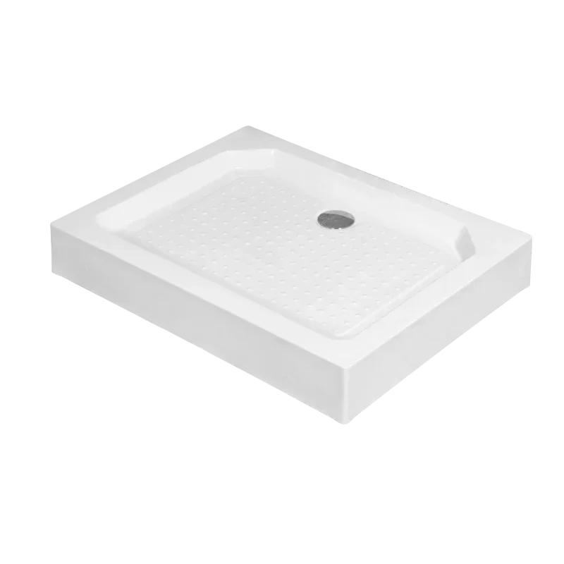 Thickened and enlarged shower room base, bottom basin, waterproof acrylic arc fan, rectangular non-slip, wet separation chassis