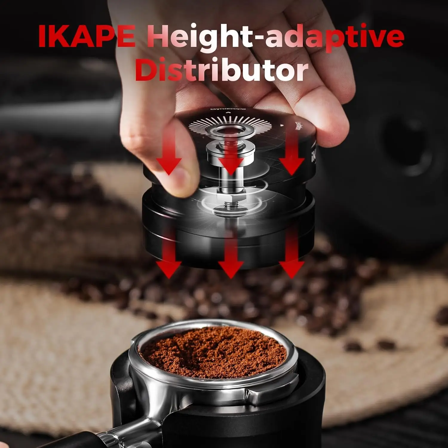 IKAPE Dual Bearings Espresso Distributor 51mm 54mm 58mm For Coffee Accessories Coffee Leveler Breville Barista Accessories