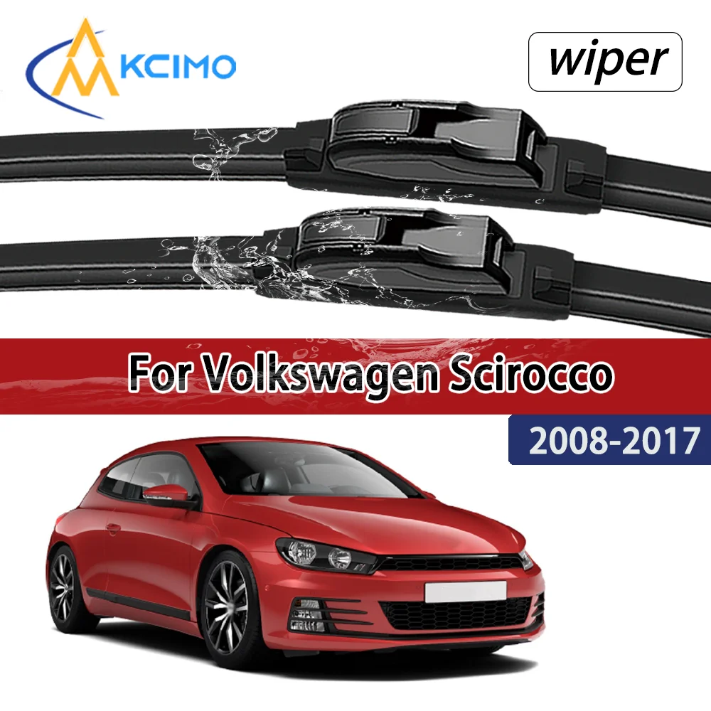 

For Volkswagen Scirocco 2008–2017 2009 Compatible Durable Silent Front Wiper Blades Car Windscreen Auto Window Accessories
