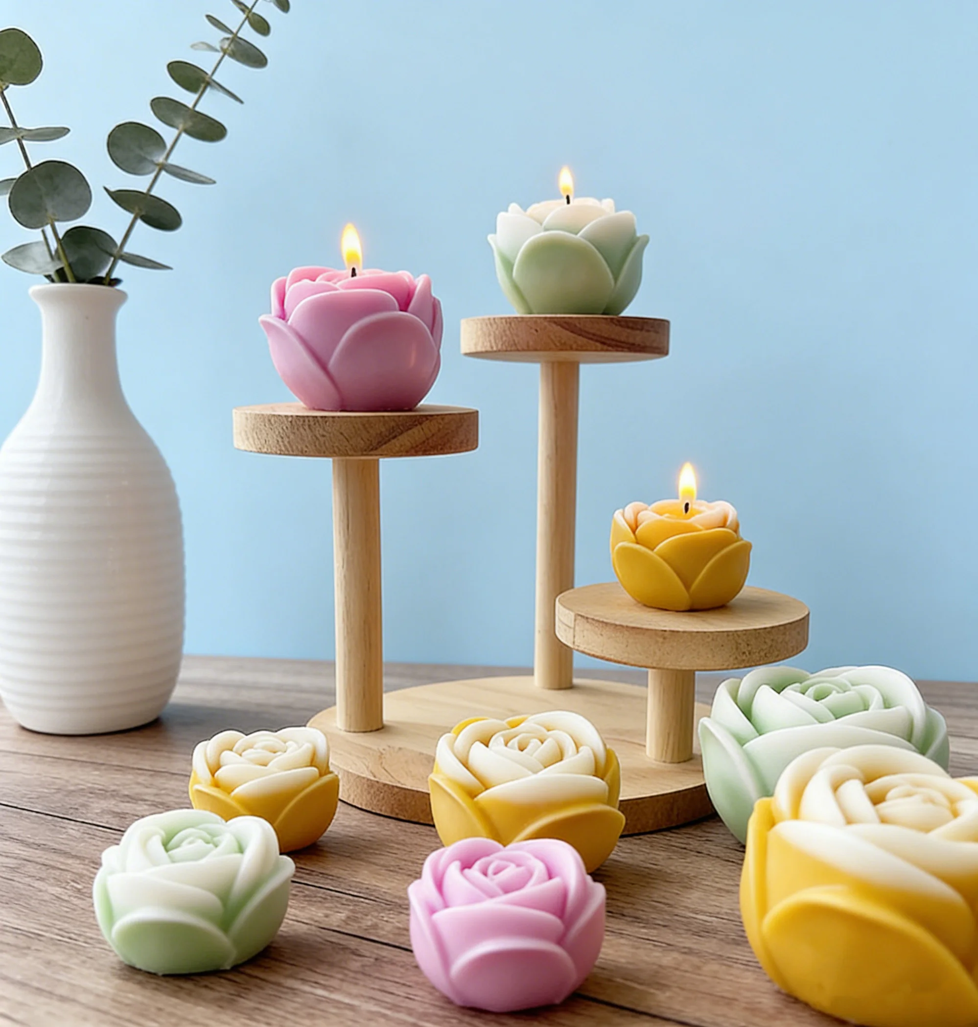 

Силиконовая форма для свечей в форме 3D-розы используется для изготовления мыла и свечей ручной работы, декора дома и создания подарков.