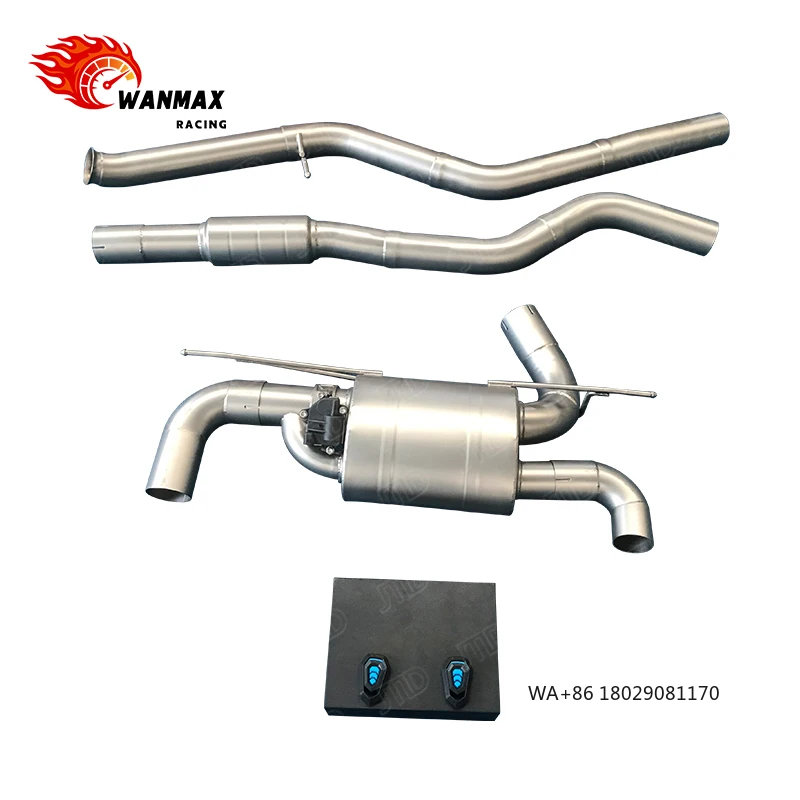 Performance Exhaust for  430i F32 F36 2016 B48 2.0L Turbo, Stainless Steel Rear Muffler Delete Pipe