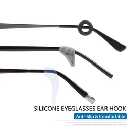 4 Pairs Eyeglasses Retainers Premium Silicone Anti-Slip Eyeglass Holder, Comfort Ear Grip Hooks for Spectacle Sunglasse
