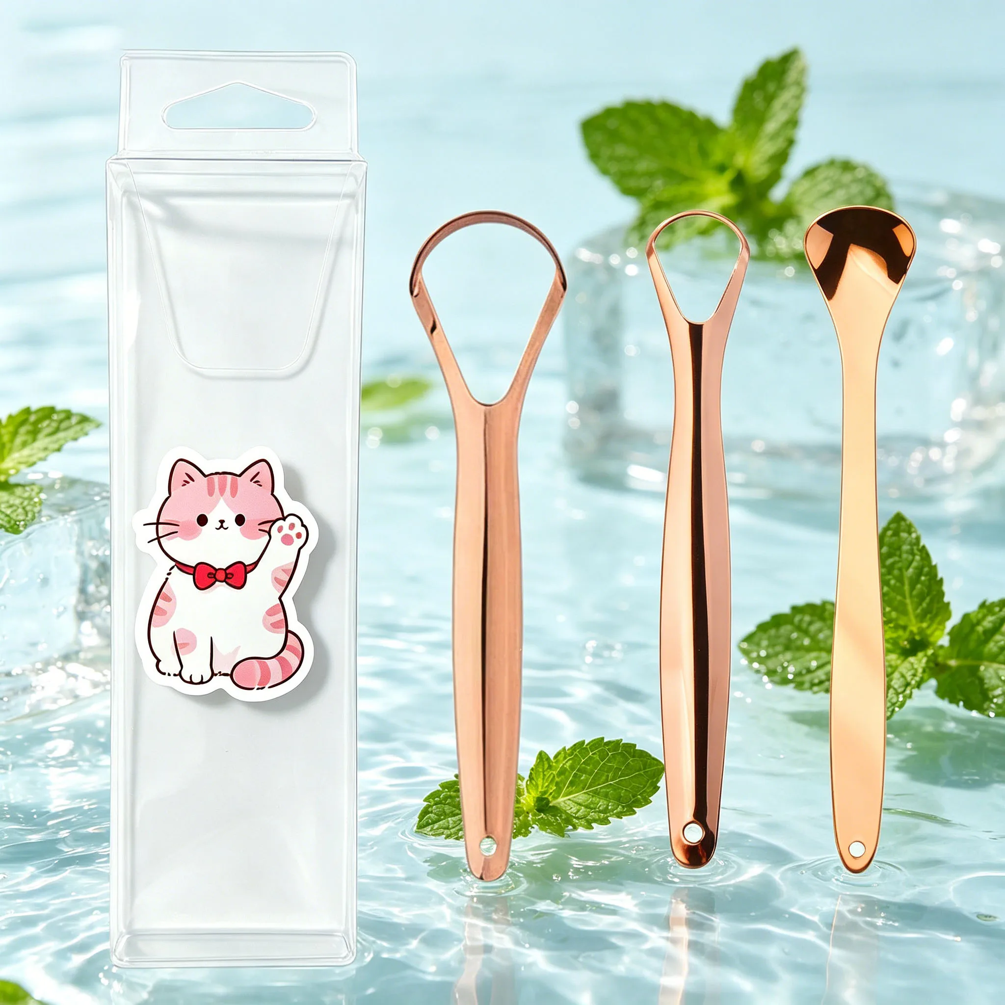 Ergonomic Adult Tongue Scraper Durable Stainless Steel Tongue Coating Remover Practical Daily Oral Care Instrument Portable Stor