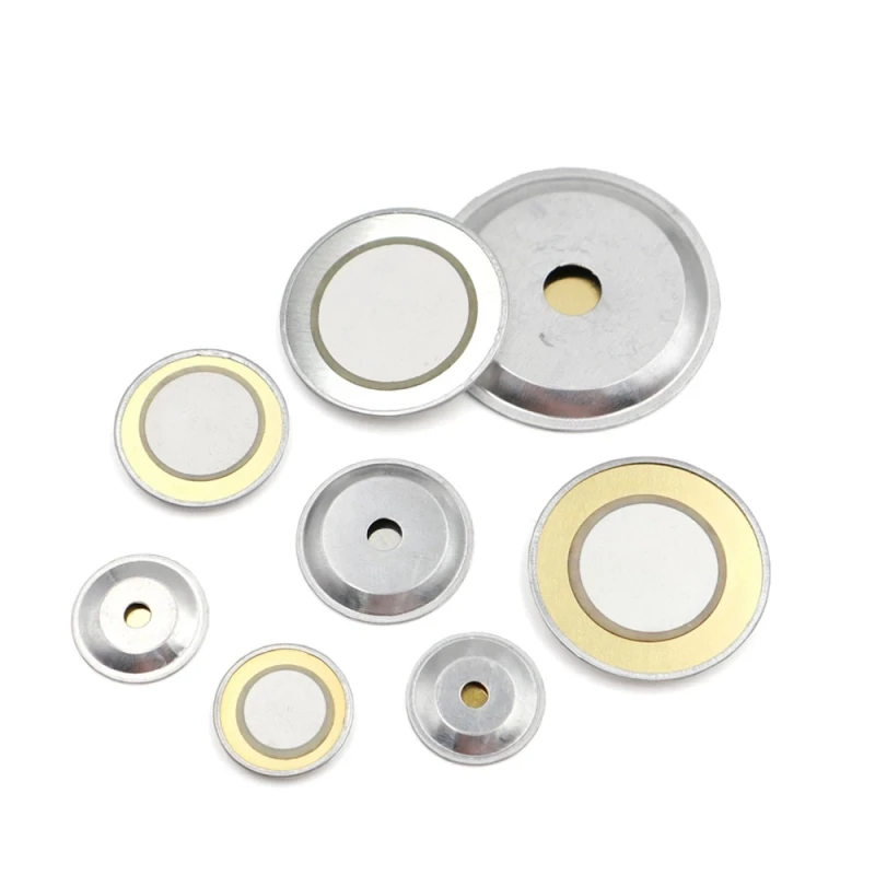 10PCS Passive Piezo Buzzer Ceramic Element with Copper Plate Aluminum Case Lead Wire 12mm 15mm 20mm 27mm 35mm