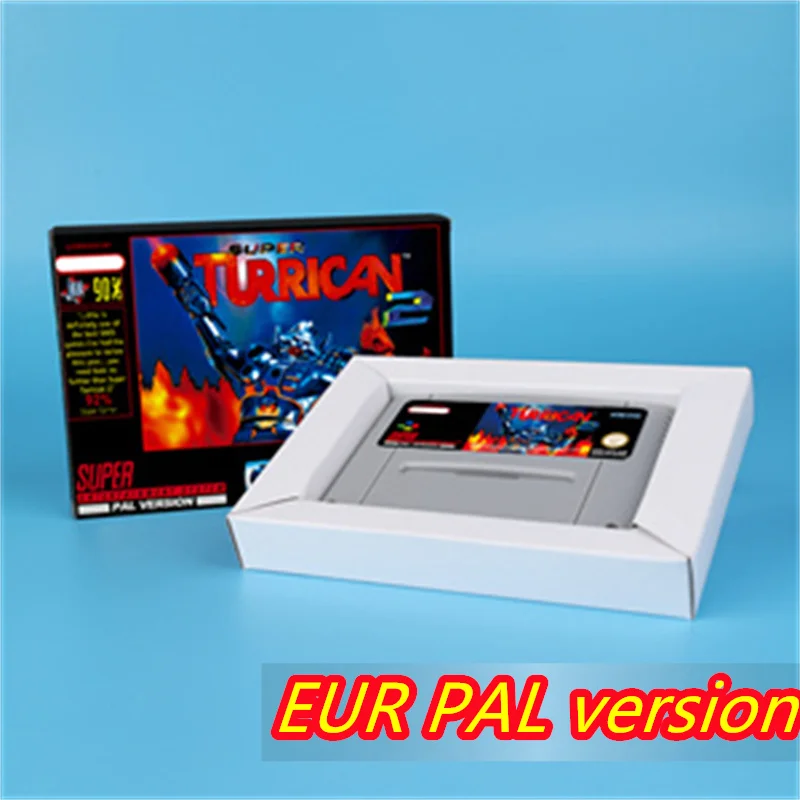 بطاقة ألعاب سوبر توريكية 2 16bit لـ EUR PAL إصدار SNES لعبة فيديو وحدة التحكم #1