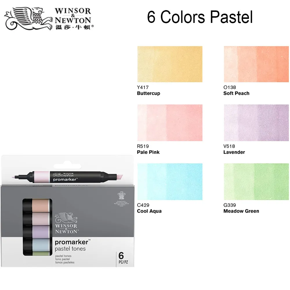 WINSOR & NEWTON Alkoholbasierte Promarker 6/12/24/48/96 Farben Set Doppelspitzen-Markerstifte Design Pro Marker für Künstler – Detail 28