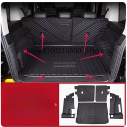 For Great Wall GWM WEY Tank 300 2022 2023 Car Accessories Cargo Liner Specialized TPO Trunk Floor Mat Waterproof Durable Carpet