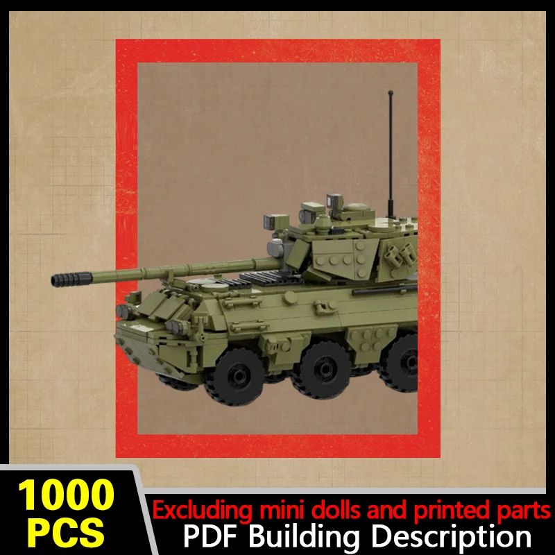 PTL02 Wheeled Assault Gun Model MOC Building Bricks War Equipment Modular Technology Gifts Holiday Assemble Children Toys Suit