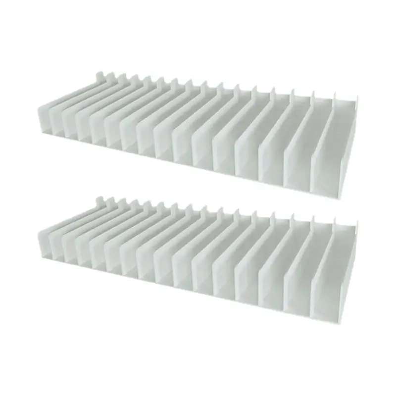 R53C Desktop Media Holder with Divider Storage for Game Disc Box, ABS Rack for Shelves, Cabinets, and Desks