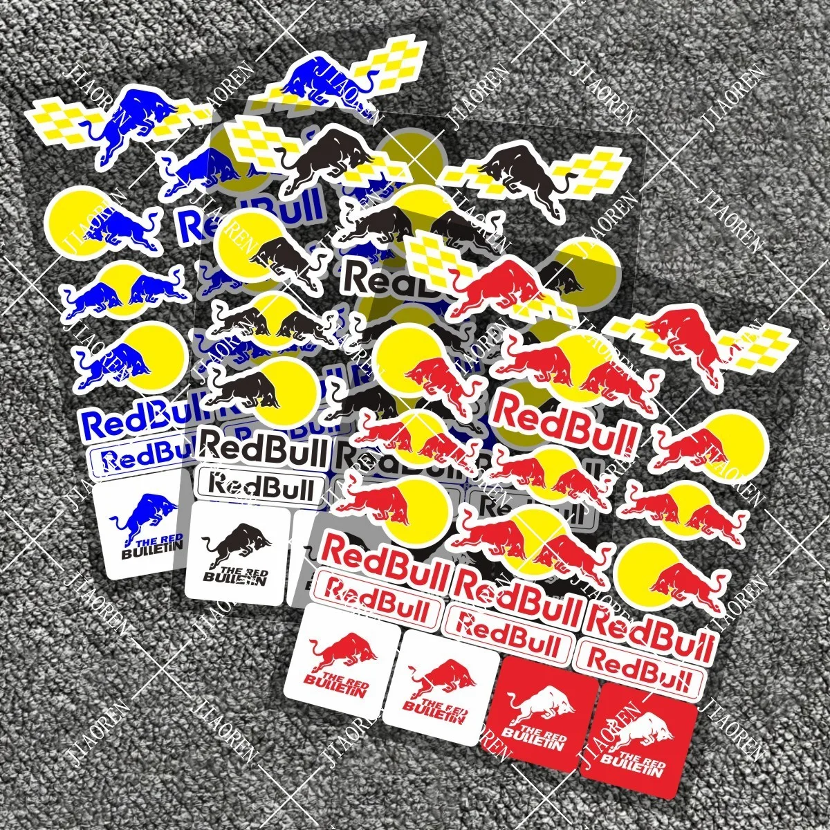 

Reflective Red Bull Sticker Logo Motorcycle Tank Helmet Car Bike Decal Kit For Kawasaki KTM Suzuki Honda Yamaha