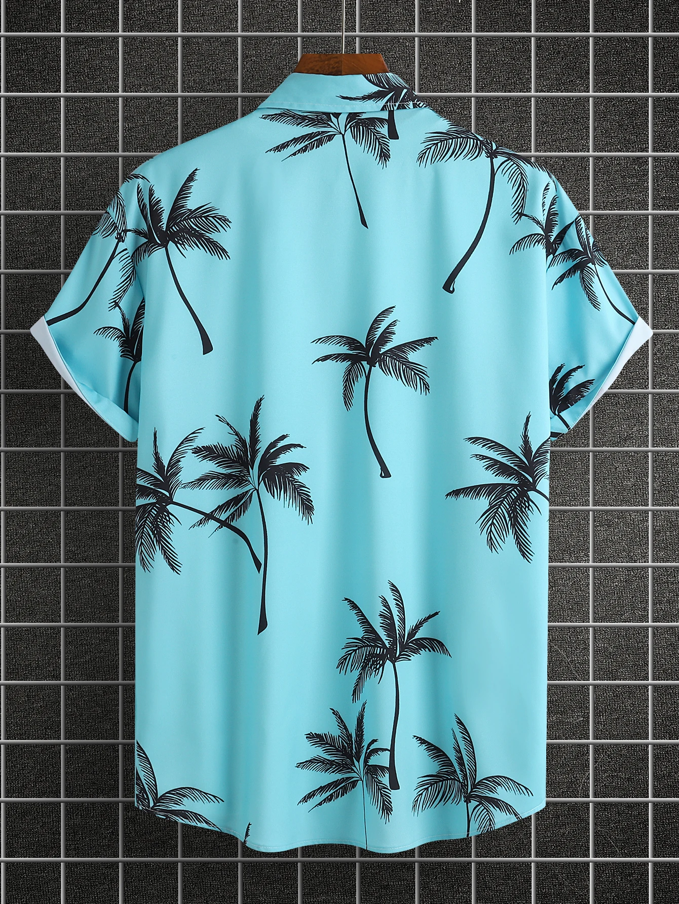 2024 Men\'s Fashion digital Printed short-sleeved Shirt Men\'s Hawaiian printed shirt