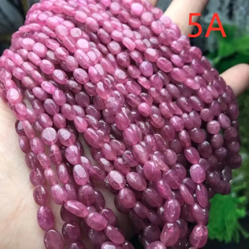 5/7A 1string loose beads PINK Tourmaline oval 3-7mm  nature  for DIY making jewelry necklace 45cm FPPJ wholesale