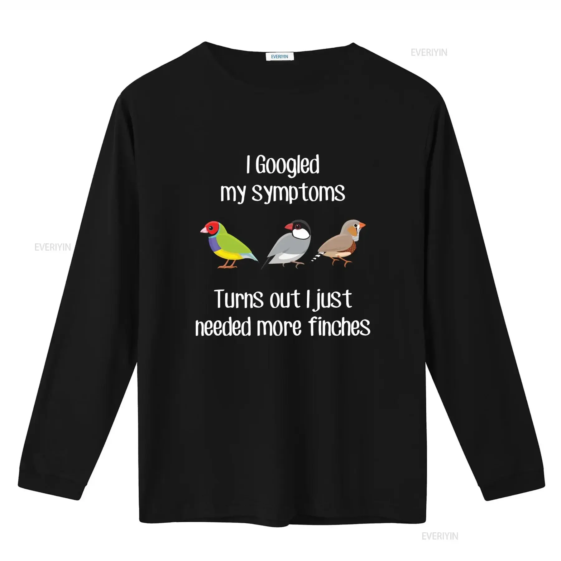 Funny Finch T Shirt for Bird Lovers 'I Googled My Symptoms Turns Out I Just Needed More Finches' Design Perfect Pet Zebra