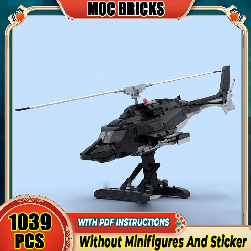 ทหารรุ่น Moc อาคารอิฐ Special Ops เฮลิคอปเตอร์ Air Wolf เทคโนโลยีบล็อกของขวัญของเล่นคริสต์มาส DIY ชุดประกอบ