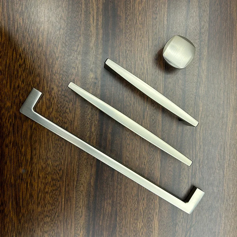 YM Silver Handles Kitchen Cabinet Door Storage Closet Knobs Furniture Handle Kitchen Item Cupboard Drawer Dressers Wardrobe Pull