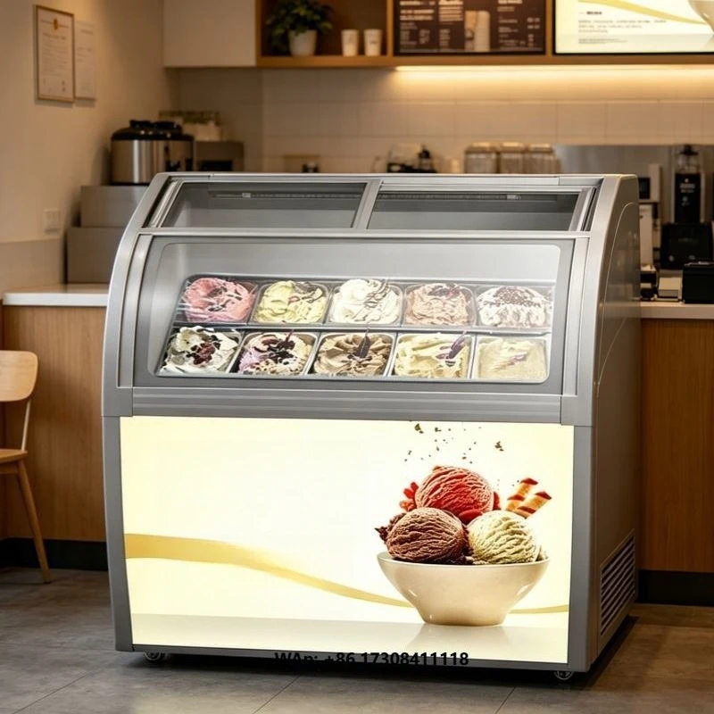 Display Batch Freezer Ice Cream Commercial Ice Cream Display Freezer for Batch Production