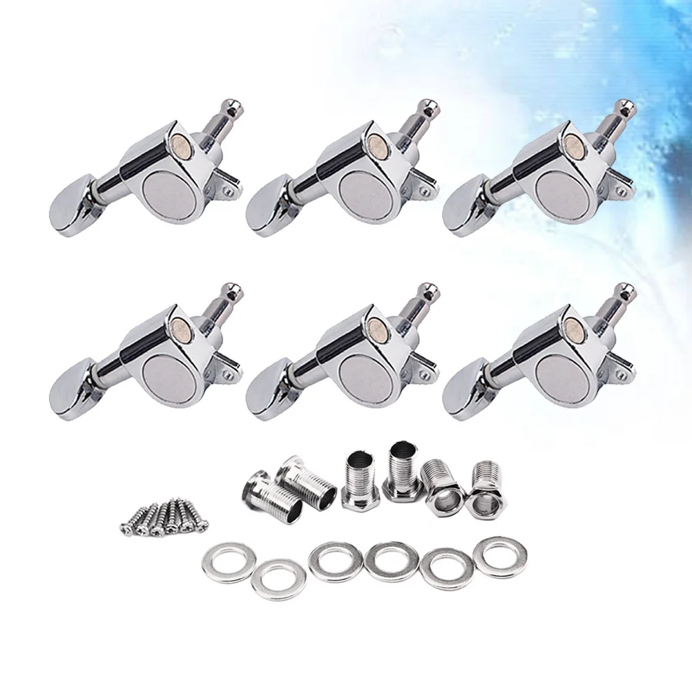 

6 Style Gc206f Guitar Machine Heads Silver Durable Metal Electric Guitar Tuning Pegs Keys Tuning Pegs