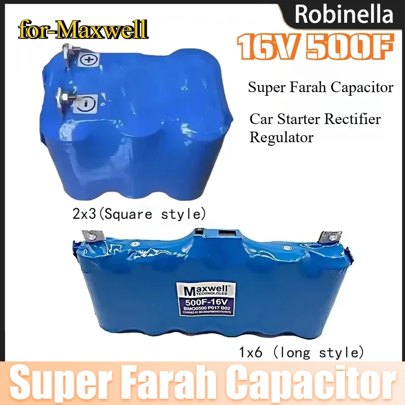 

For-Maxwell 16V 500F Super Farah конденсатор автомобильный стартер выпрямитель регулятор 2,7 В 3000F аудио конденсатор аварийный источник питания