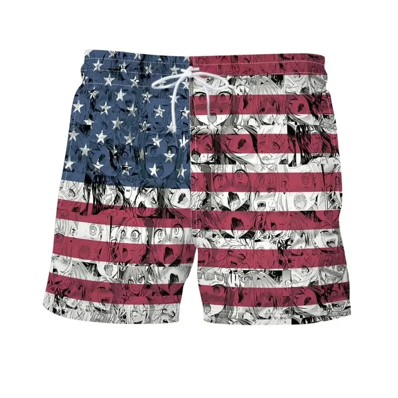 

Men's Swimsuit Shorts Anime 3D Printed Surfboard Shorts Casual Beach Shorts Masculina Swimsuit Quick Drying Sports Pants Boys
