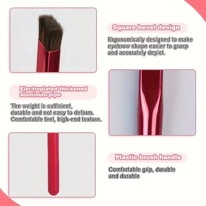New Combination [Popular Choice] Multi-Function Square 3D Concealer Brush, Oblique Eyebrow Brush, Hair Details, Makeup Brush