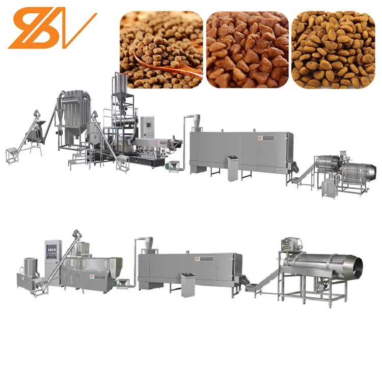 Industrial 1-2 Ton/Hour CE Standard Pet Food Production Line Automatic Dog Food Making Machine Plant for High-Meat Recipe