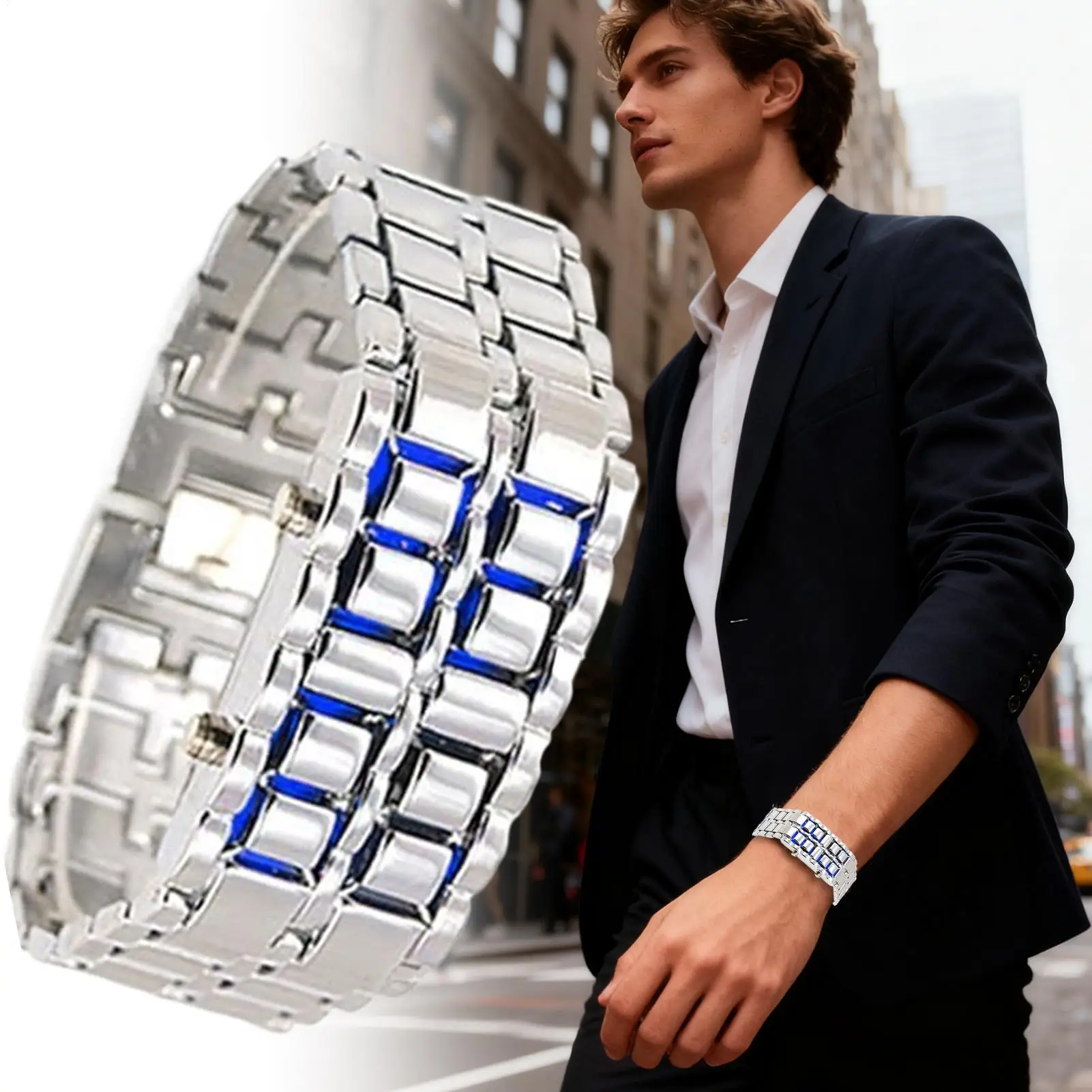 

Digital Watch For Men Daily Water Protection Device LED Waterproof Digital Watch For Family Friends Office Social Events Holiday