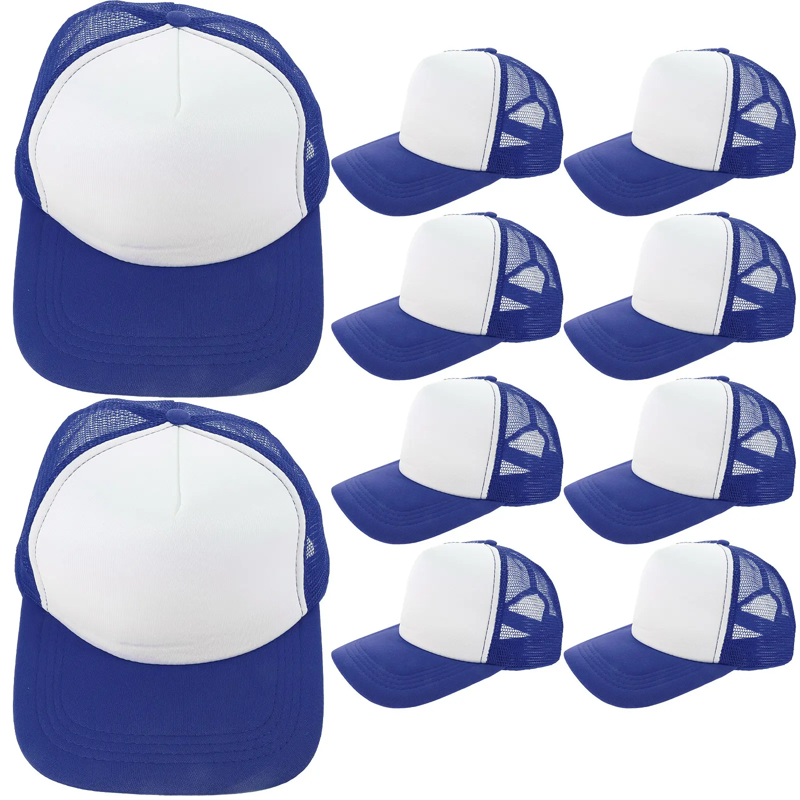 10Pcs Blank Mesh Baseball Hats - Hat Sublimation Blank 评论和价格