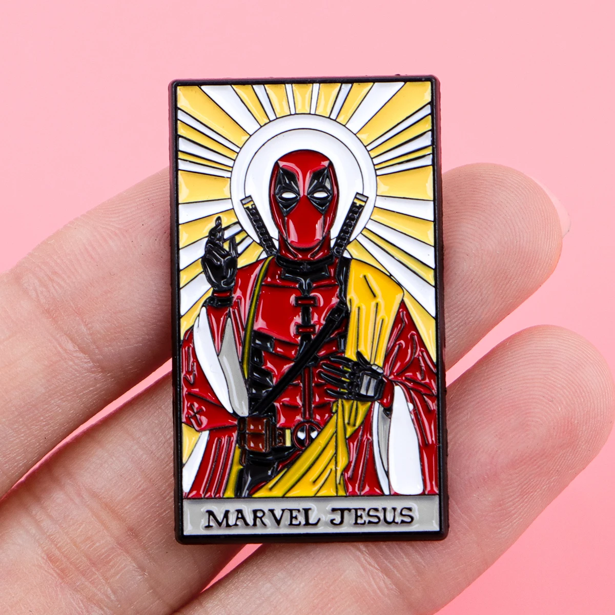 

Movie Hero Enamel Pins Jesus Brooches Badge Lapel Pin For Backpack Clothes Accessories Cosplay Jewelry Birthday Gifts