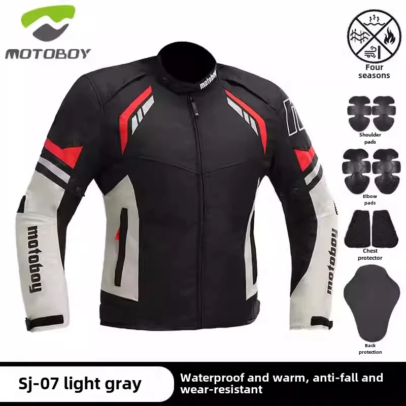 Motoboy Motorcycle Winter Riding Clothes for Men Windproof Warm Leisure Jacket and Pants Motorcycle Winter Clothes