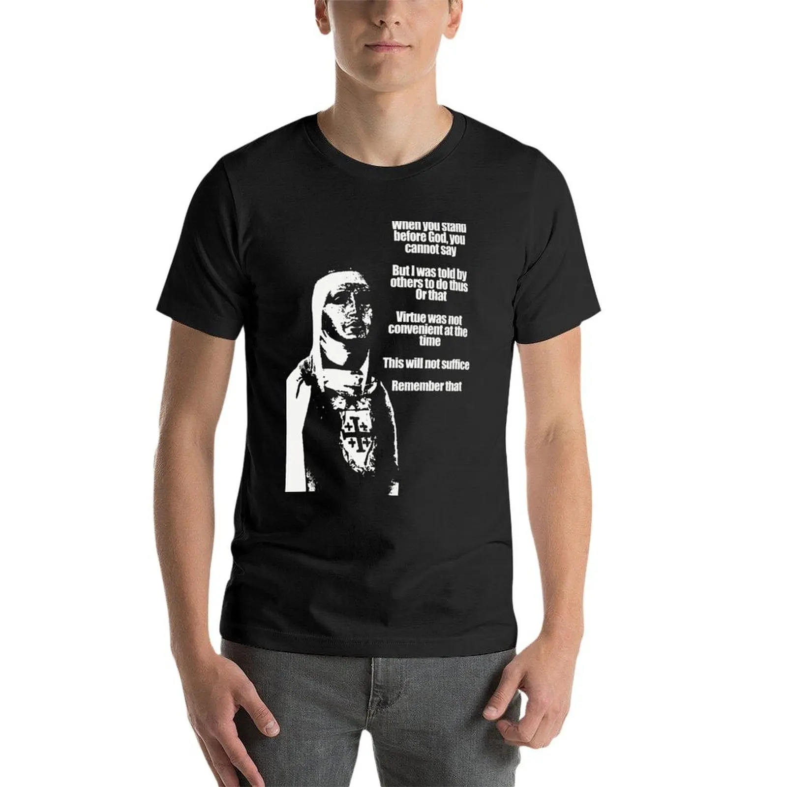 Baldwin IV von Jerusalem Zitate T-Shirt Tierdruck für Jungen, Anime-T-Shirts, Herrenkleidung, Basketball-Grafik-T-Shirts, schlichte T-Shirts für Männer