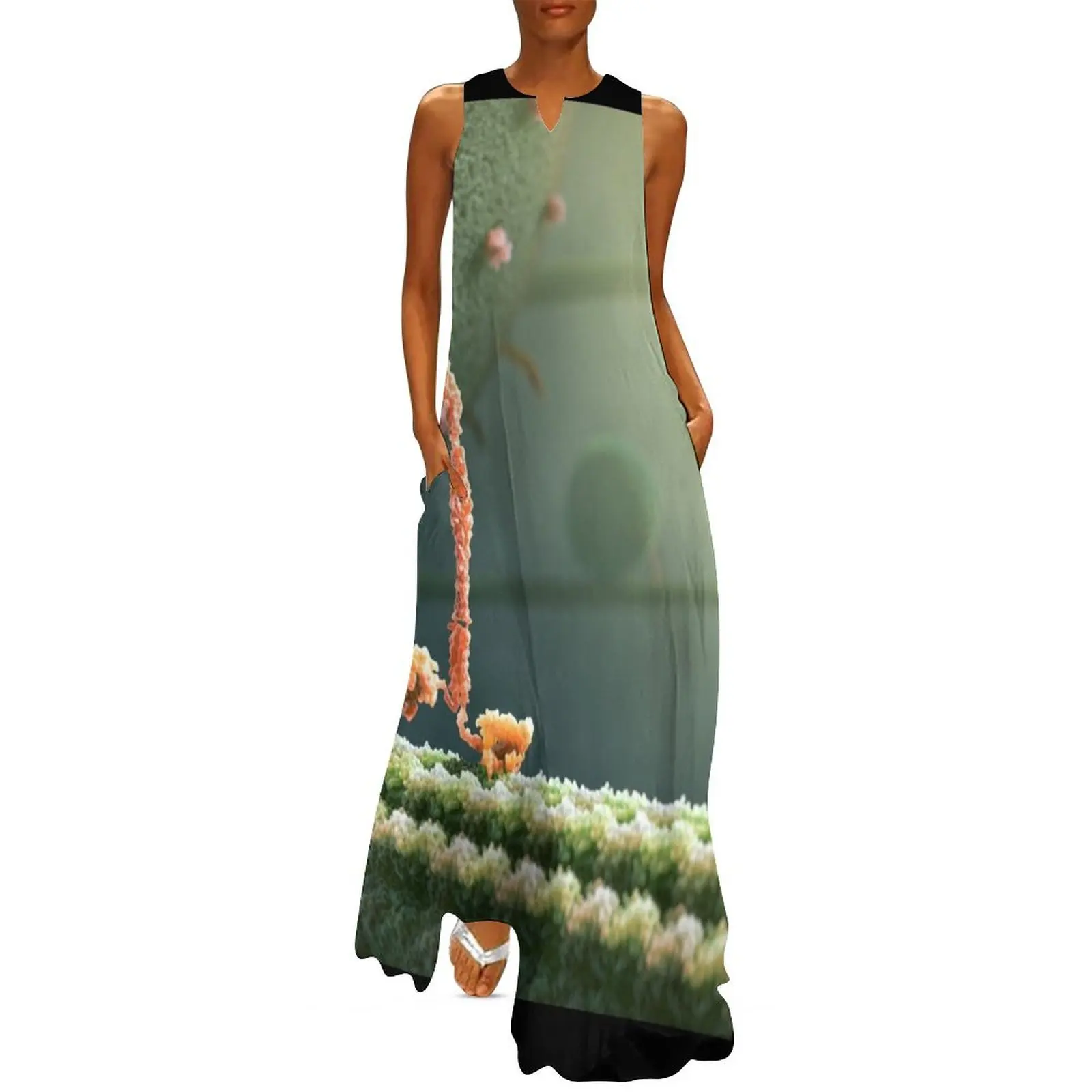 Kinesin Protein Walking by John Liebler Vestido largo Vestido de noche para mujer Vestido para niña