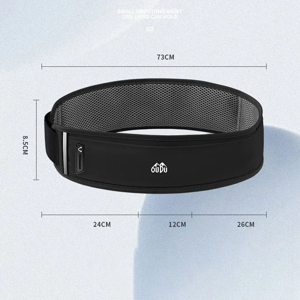 حقيبة خصر للجري خفيفة الوزن ومخفية وحزام رياضي قابل للتنفس ومقاومة للماء وإكسسوارات الجري