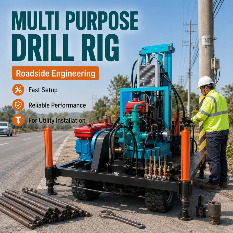 Tracked Borehole Drilling Rig Compact Structure Water Well Drilling Machine Domestic Project Professional Factory Sale