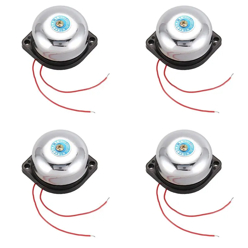 

AS95-4Pcs 55Mm Diameter Fire Alarm Electric Gong Bell AC 220V