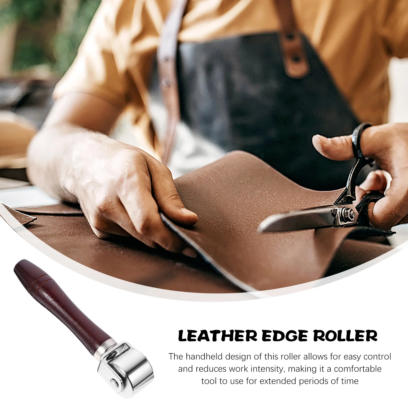 

Seam Roller with Wooden Handle for Craft Pressing and Quilting Binding Crimping Tool Wear Resistant High Temperature