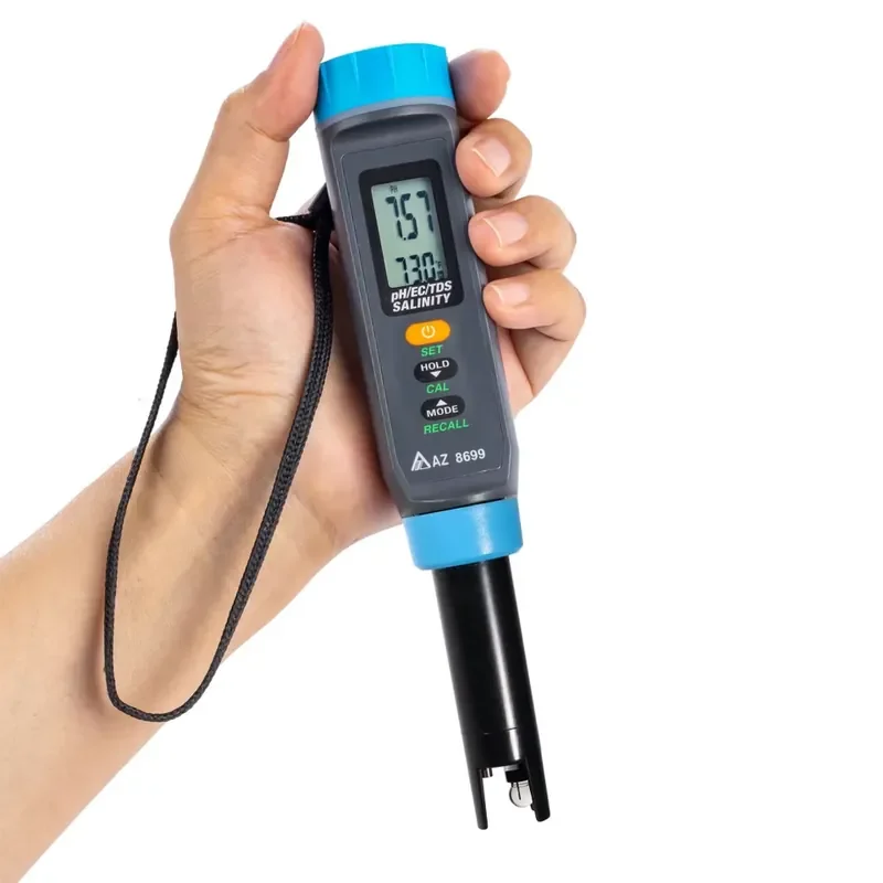 WAP01 PH. EC. TDS. Salinity. S.G. Temp. 6 1 AZ8699 Multifunctional Water Probe for Water Quality Measurement Capable