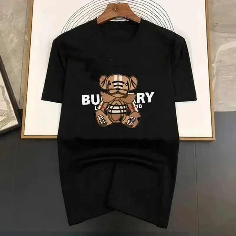 

2025 New Fashion T-shirt Men's and Women's Casual Fashion Summer Crew Neck T-shirt Cotton Top Bear Letter Print T-shirt